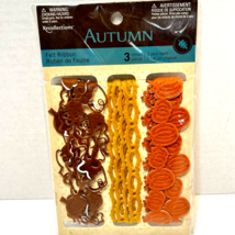 Recollections Autum Felt Ribbon Scrapbooking Pumpkins Orange Gold Brown New - £6.86 GBP