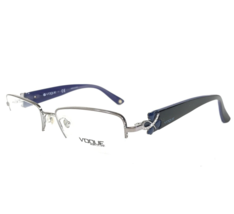 Vogue Eyeglasses Frames VO 3779-B 548 Blue Silver Bows Crystals 51-17-135 - $55.91