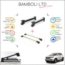 Bamboli 29.5&quot; Ski Carrier &amp; Silver Cross Bar Set For Kia Sportage MK3 10-16 - £178.06 GBP