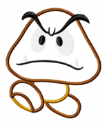 Goomba Super Mario Brothers Machine Embroidery Applique Design - $75.58 MXN
