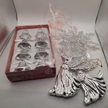 Lot of 11 Silver Christmas ornaments - £5.77 GBP