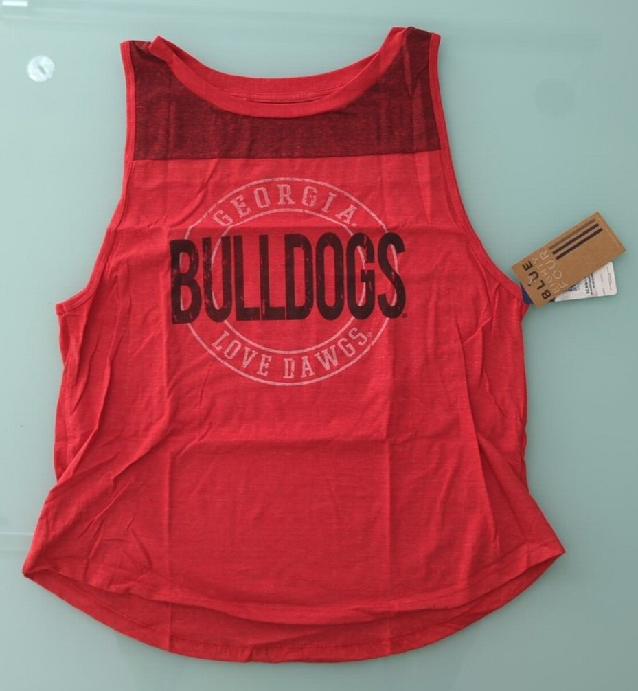 Blue 84 NCAA Georgia Bulldogs Women's Heritage Tri-Blend Yoke Tank Sz L - $11.88