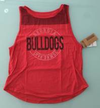Blue 84 NCAA Georgia Bulldogs Women&#39;s Heritage Tri-Blend Yoke Tank Sz L - £9.28 GBP