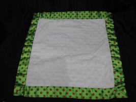 Creations of Grace Hobby Lobby White Minky Polka Dot Security Blanket Green Red - $39.59