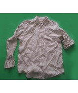 Tommy Bahama Men Linen Shirt Size L (23x26x31) button down Natural Color  - £45.94 GBP