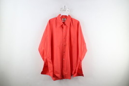 Vtg 60s Streetwear Mens 16.5 33 Tapered Body French Cuff Collared Button Shirt - £38.88 GBP