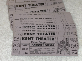 VICTOR BORGE LOT 44 UNUSED 1966 THEATER TICKETS  Will Call KRNT THEATRE ... - $19.98