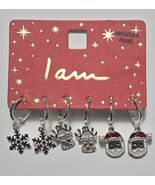 I Am 3 PAIR New Release Limited Edition Christmas Earrings Silver Set Rare - $18.80