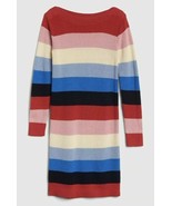 GAP Kids Girls Blue Pink Striped Boat Neck Long Sleeves Cotton Sweater D... - £27.21 GBP