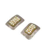 DESIGNER 925 Silver   Vintage Petite Baroque Pearls Non Pierce Earrings ... - $103.79