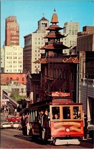 California San Francisco Chinatown Cable Car Trolley Grant Ave. Vintage Postcard - £5.92 GBP