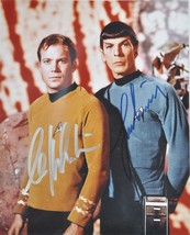 Star Trek Cast Signed Photo X2 - William Shatner , Leonard Nimoy w/COA - £310.23 GBP