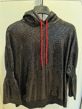 MARCELO BURLON Black Sequin Pullover Hoodie Sweatshirt Size M - $163.63