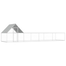 vidaXL Galvanized Steel Chicken Coop (26x6.5x6.5 ft) Durable & Spacious Hen - $863.00 CAD