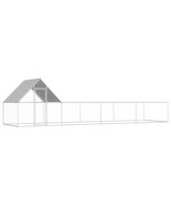 vidaXL Galvanized Steel Chicken Coop (26x6.5x6.5 ft) Durable &amp; Spacious Hen - $863.00 CAD