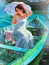 Volegov Lakeside Reflection Hand Signed Limited Embellished Giclee on Canvas - $1,979.01