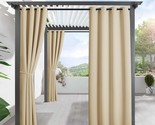 Outdoor Curtains For Patio - Blackout Waterproof Outside Curtains For Po... - £29.63 GBP