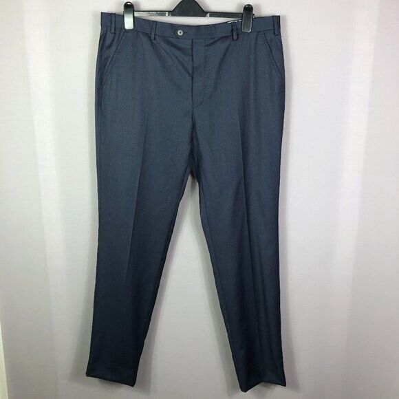 Ted Baker London Navy Decdent Modern Fit Wool Dress Pants Size 38R $225