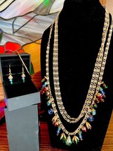 Sarah Coventry Multicolor Jeweled Necklaces, Earrings and Bracelet Blend... - $50.00