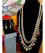 Sarah Coventry Multicolor Jeweled Necklaces, Earrings and Bracelet Blend... - £39.50 GBP