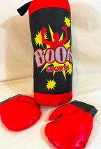 BOXING/PUNCHING Toddler Bag Set: BLACK/RED/YELLOW &quot;Boom&quot; Extra soft/ 15&quot; Long - £7.17 GBP