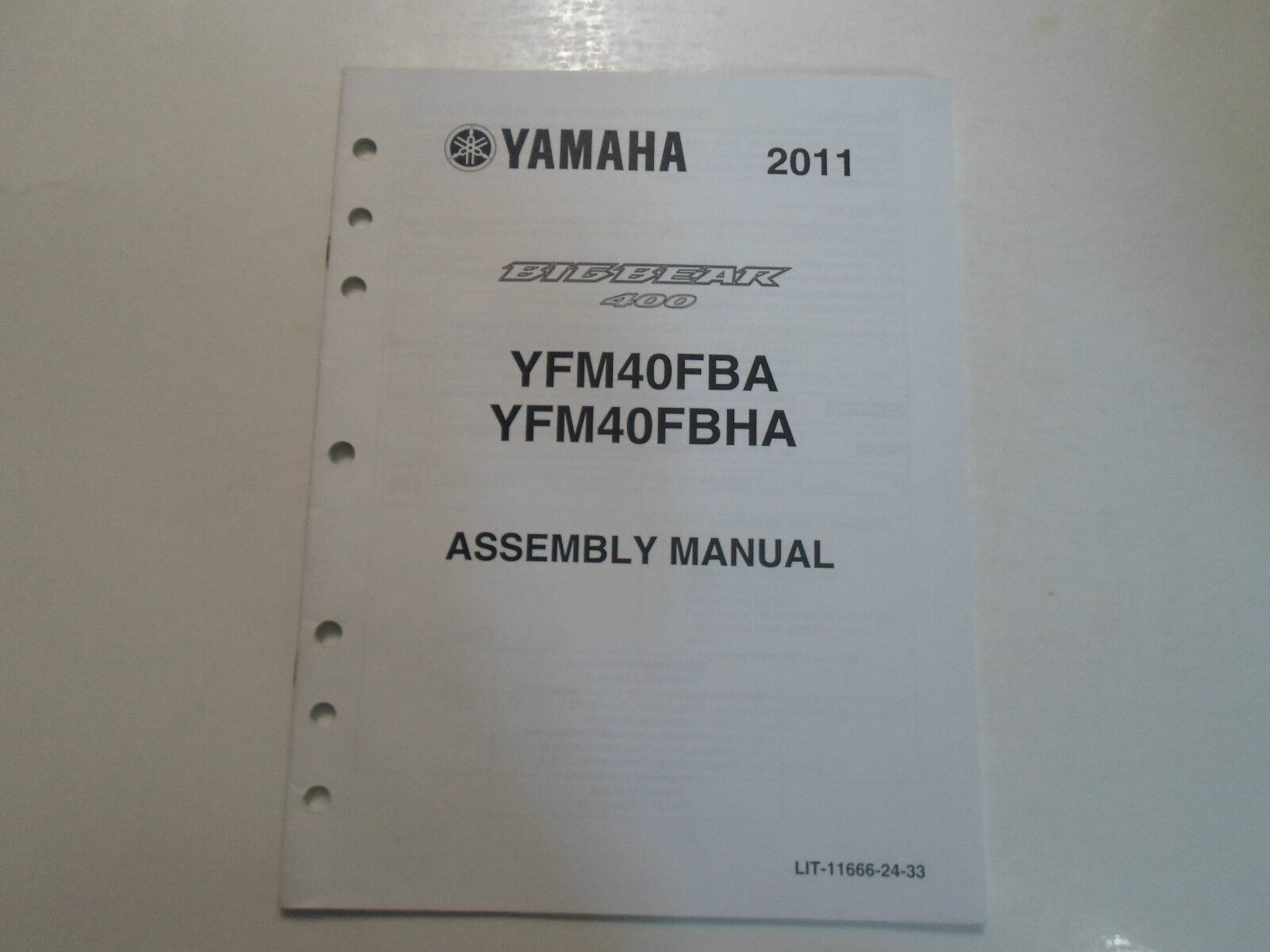 2011 Yamaha YFM40FBA YFM40FBHA Big Ours 400 Assemblage Manuel Usine OEM ... - $22.49