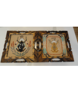 2 QTY VINTAGE COLLECTORS NATIVE AMERICAN SAND ART FRAMED IN HANDMADE FRA... - $423.69 CAD