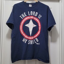 The Lord Is My Shield Psalm 3 Captain America Logo Parody T-Shirt Men&#39;s XL - £54.64 GBP