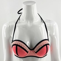 California Waves Womens Swimsuit Bikini Top Sz Medium Pink Crochet Underwire NEW - £12.61 GBP