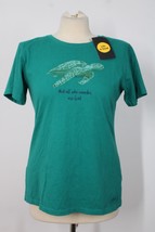 NWT Life Is Good S Green Short Sleeve Wander Lost Sea Turtle T-Shirt Top - £18.22 GBP