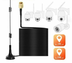 Ip Camera 2.4g Wifi Extension Antenna Sucker 3m 10m Cable Gain Wireless Bullet - £13.69 GBP+