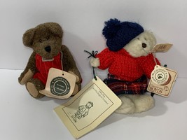 2 Teddy Bears Boyds Bears Baby Mae &amp; Clark S. Bearhugs Plush Stuffed Animals - £7.63 GBP
