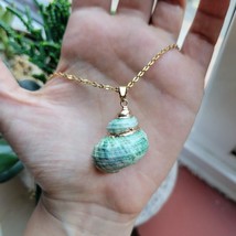 Gold Leaf Painted Shell Necklace - $24.99