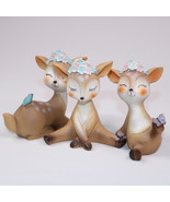 Christmas Deer Figurines 3 Pack Cake Topper Woodland Animal Doe Fawn Dec... - $270.66 MXN