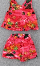 Pacific Legend Children&#39;s 2 Piece Set SZ 3-4 Tropical Red Pink Tank Top &amp; Shorts - £15.97 GBP