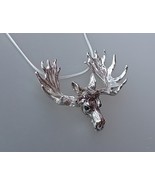 Impressive sm MOOSE necklace wearable art Wildlife Jewelry Forge Hill Sc... - £119.53 GBP
