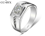 Rings for men fashion luxury adjustable white gold color wedding engagement lovers thumb155 crop