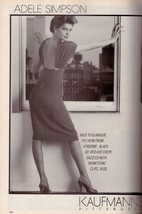 1985 Adele Simpson Rene Russo B&amp;W Sexy Legs Vintage Fashion Print Ad 1980s - $5.55