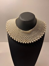 Vintage Faux Pearl Cleopatra / Collar Necklace - £17.19 GBP