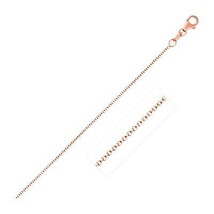 14k Rose Gold Classic Round Cable Link Chain 1.1mm Width 16&quot;-18&quot; Inch Length - £141.74 GBP+