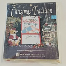 Designs For the Needle Christmas Tradition Greetings Card Holder Kit Embroidery  - $8.90