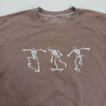 Full Tilt Skeleton Skateboard Men's Brown Cotton Blend Pullover Sweatshirt Sz XL image 5