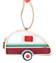 Wondershop Target Camper Trailer Wooden Christmas Ornament 2018 New with... - $4.95