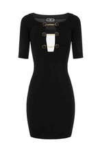 Elisabetta Franchi  Women Dress - S Black Short Elegant Cocktail Party Dress - $11,845.43 MXN