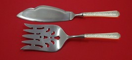Old Brocade by Towle Sterling Silver Fish Serving Set 2 Piece Custom Mad... - $132.76