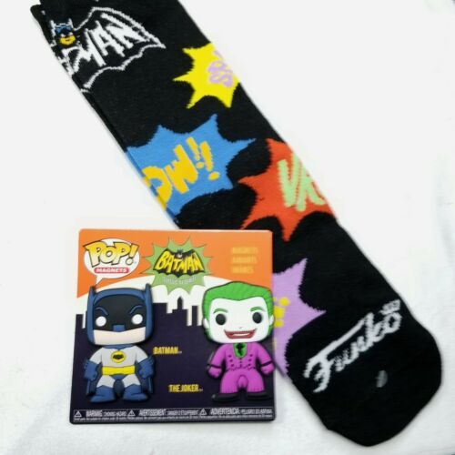 Funko Pop! Batman Socks &amp; Batman Joker Magnet Set Soft one size fits mos... - $11.87