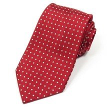 American Living Men&#39;s Silk Twill Tie Dotted Pattern Cardinal Red - £10.93 GBP