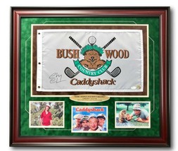 Chevy Chase Signed Caddyshack Flag Frame Collage COA JSA Bushwood Pin Autograph - £784.94 GBP