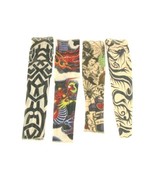 Set of 4 NYLON TATTOO SLEEVES tribal + inked Halloween Costume Biker Pun... - $127.86 MXN