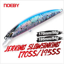 Noeby Minnow Fishing Lure 170mm 56g 195mm 84g Jerking Bait Slow Sinking ... - $8.91+